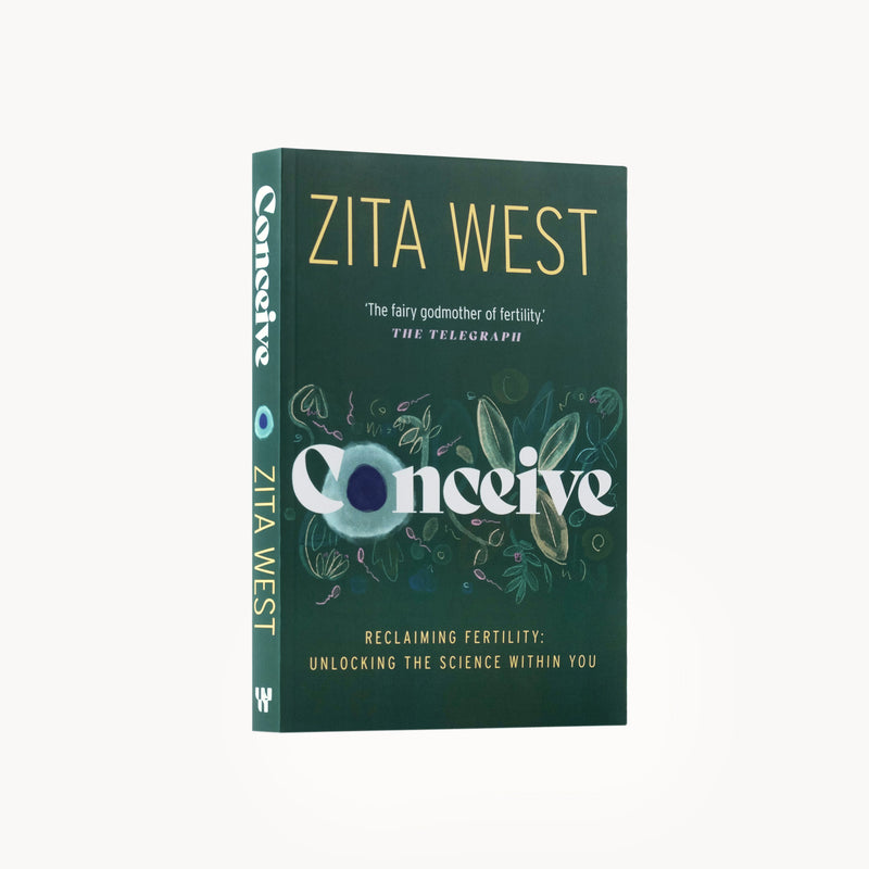 Book cover of 'Conceive' by Zita West on a white background