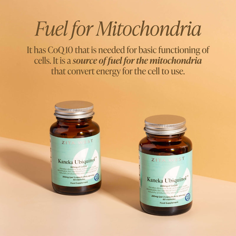 Fuel for the mitochondria. Zita West Kaneka Ubiquinol CoQ10