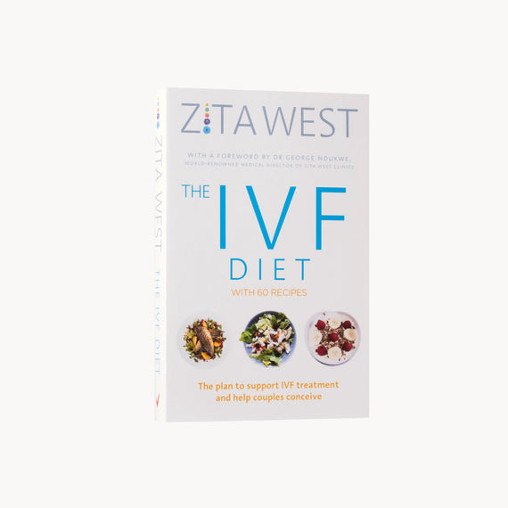 Book cover of 'The IVF Diet' by Zita West on a white background
