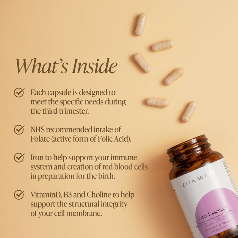 An open bottle of Zita West Vital Essence 3 on a yellow background