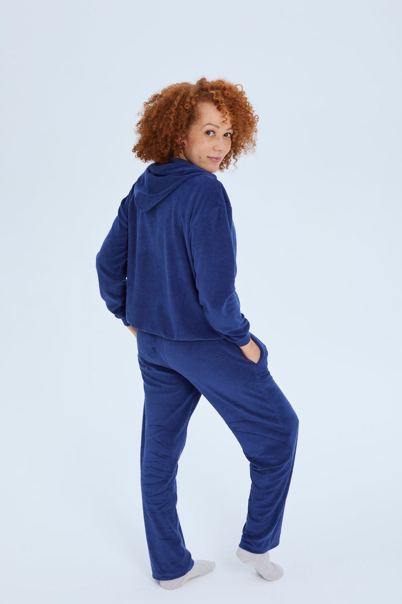 Zita West Baba West Navy Organic Cotton Towelling Postnatal Two-piece